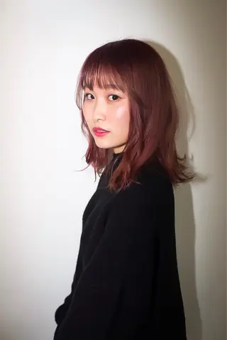 ミディアム カラー ヘアアレンジ GIRL所属・ダメージレスサロン✨ kayo🌱のヘアスタイル