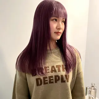 セミロング 舟橋耀/ブリーチカラ ー/レイヤーカットのヘアスタイル