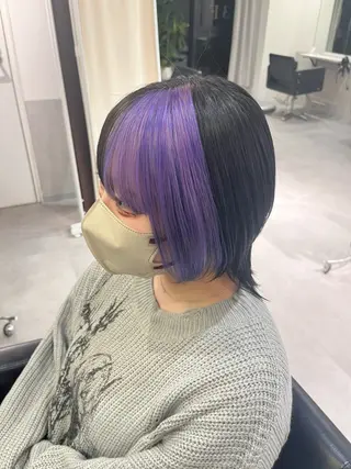 カラー ciera.堀江 佐藤のヘアスタイル