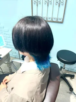 ショート カラー ヘアアレンジ 🩶【推しハイトーン 】yuzu🩶のヘアスタイル