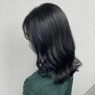 ミディアム カラー パーマ ヘアアレンジ メンズ キッズ ネイル マツエク・マツパ 透明感カラー・レイヤ ー🎀amika🎀のヘアスタイル