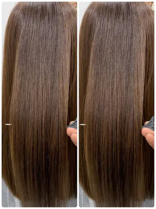 ロング 髪質改善 上品艶感カラーのヘアスタイル