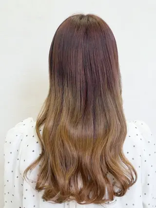 ロング カラー 大人レイヤー& 透明感カラー💄のヘアスタイル