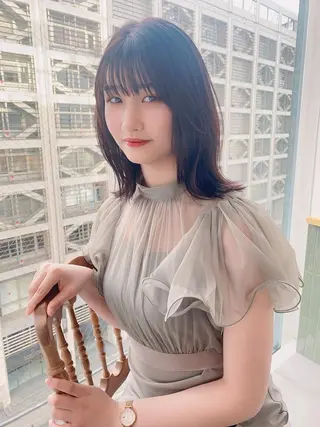 セミロング カラー ヘアアレンジ 【代表】 たき〜のヘアスタイル