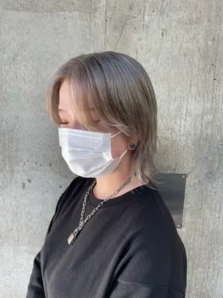 ミディアム 🦋MAHO🦋 デザインカラーのヘアスタイル