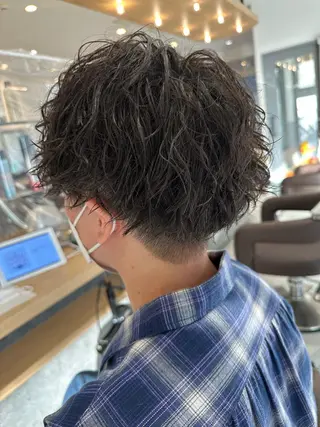 ミディアム パーマ メンズ 💈メンズ特化 美容師サキ💈のヘアスタイル