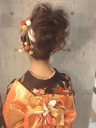 ミディアム カラー 髪質改善ｶﾗｰ ｹｱﾌﾞﾘｰﾁ/ﾀﾑのヘアスタイル