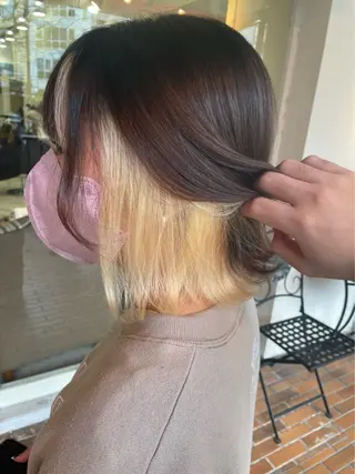 ショート Hiroto／ インナーカラー／神戸のヘアスタイル