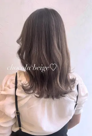 セミロング カラー nakahara madokaのヘアスタイル