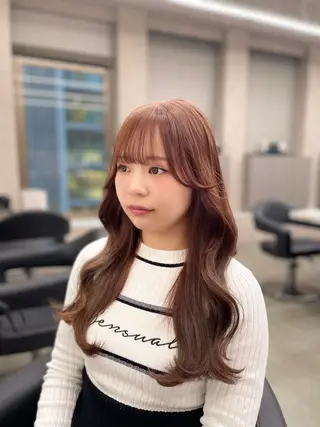 ロング カラー 🎀暖色/ラベンダー /paru🤍のヘアスタイル