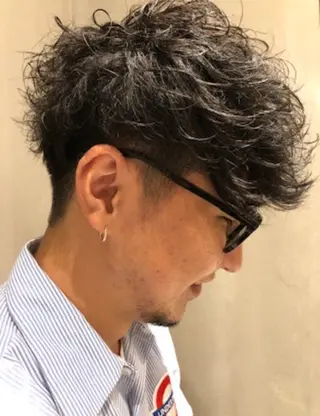 ショート パーマ メンズ lana hair 新宿髪質改善トリートメント新宿三丁目【ラナヘアー】所属・新宿メンズ専門 髪質改善パーマ特化のヘアスタイル