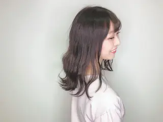 セミロング カラー 美髪ヘア 藤田友輝のヘアスタイル