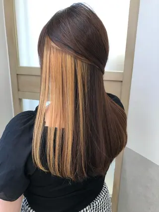 セミロング カラー 天野 涼のヘアスタイル