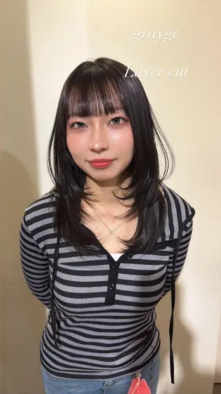 ミディアム カラー マンツーマン施術🌷 透明感/HIKARIのヘアスタイル