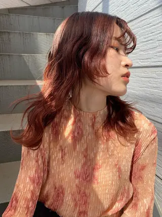 ロング カラー satsuki 暖色・ブラウンカラーのヘアスタイル