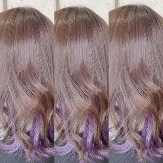 ミディアム カラー 福森 みずきのヘアスタイル