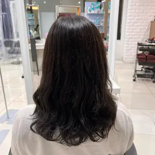 ミディアム パーマ 【センターパート/ マッシュ】ryokaのヘアスタイル