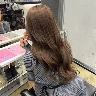 ロング カラー ヘアアレンジ 🌷韓国淡色ブリーチ 特化／りの🪽のヘアスタイル