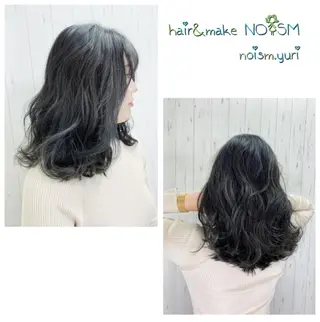 ミディアム カラー パーマ 指名支持率NO.1 スタイリストのヘアスタイル