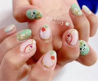ネイル tRING＊ しいの木台のネイルデザイン