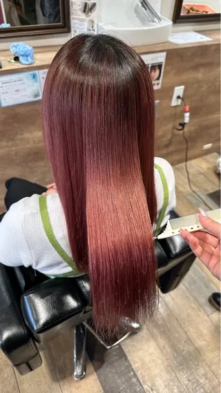 ロング カラー なつき/ 艶カラー/縮毛矯正のヘアスタイル