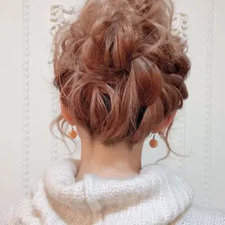 ミディアム ヘアアレンジ ✨韓国風カット/艶髪 カラー✨yumeのヘアスタイル