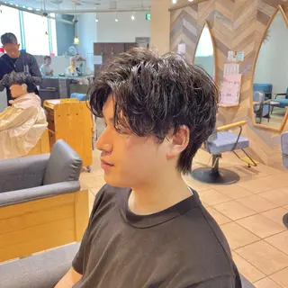 ショート パーマ メンズ すげ さやかのヘアスタイル