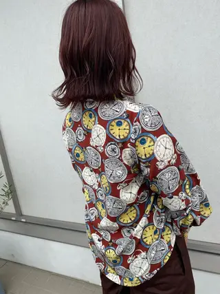 ミディアム カラー 吹田 駿 髪質改善縮毛矯正のヘアスタイル