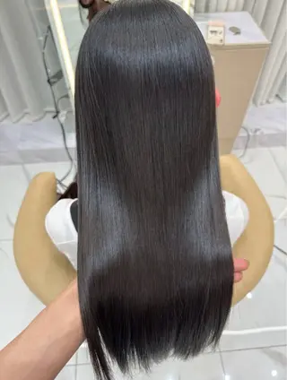 ロング ハイトーン/韓国 ヘア/RINAのヘアスタイル