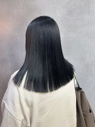 セミロング 伶風/ボブ/ ヘーゼルベージュのヘアスタイル