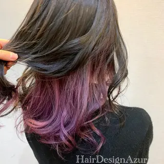 セミロング カラー HairDesign Azurのヘアスタイル