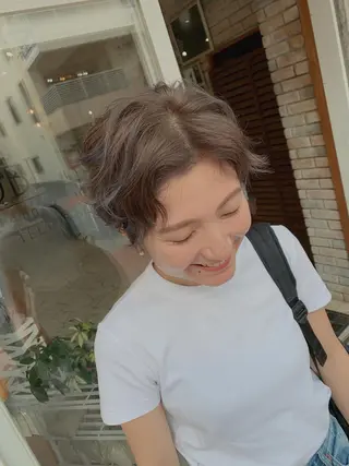 ショート カラー ヘアアレンジ VIM hairおもろまち店のヘアスタイル