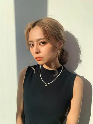 ミディアム 韓国ヘア♡ 顔まわりカットayaのヘアスタイル