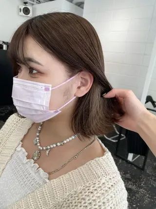 ミディアム カラー ヘアアレンジ 艶ハイトーン/ヘア アレンジAYAKAのヘアスタイル