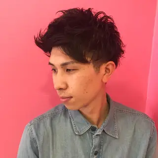 ショート パーマ メンズ Vir by browのヘアスタイル