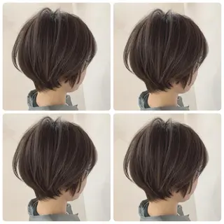 ショート カラー 京都大人女性ショート 徒歩1分/秋山のヘアスタイル