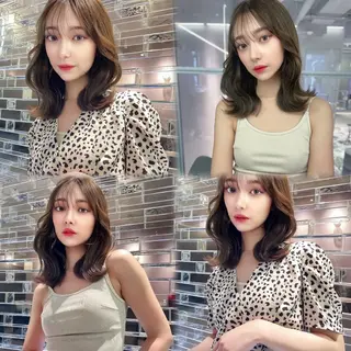 セミロング カラー ヘアアレンジ 韓国ヘア/髪質改善 TAKAHIROのヘアスタイル