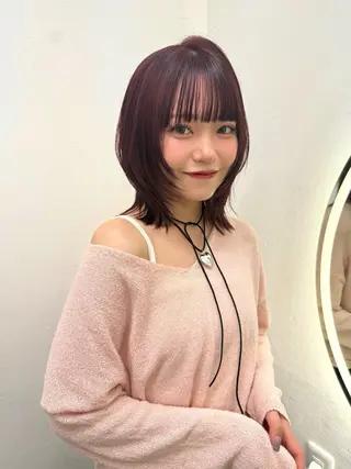 ミディアム カラー 🪐レイヤー/美髪 カラー/加野彩果🪐のヘアスタイル