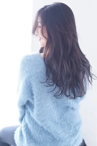 セミロング hoNua. 栄/透明感カラーのヘアスタイル