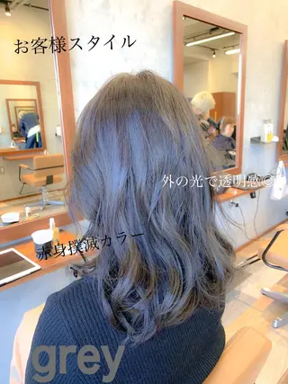セミロング 💘トレンドスタイル 💘透明感ヘアのヘアスタイル