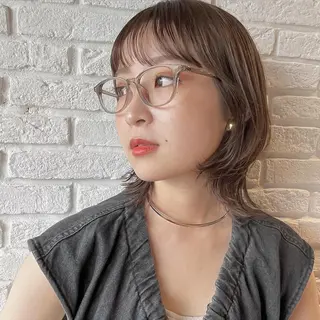 ミディアム カラー 🌱ボブ/レイヤー/ ベージュ/あやみ✨のヘアスタイル