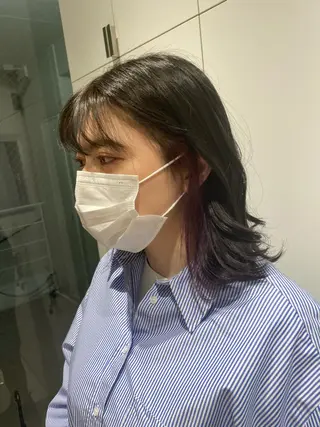 ミディアム カラー ナチュラル/韓国💎 haruka 💎のヘアスタイル