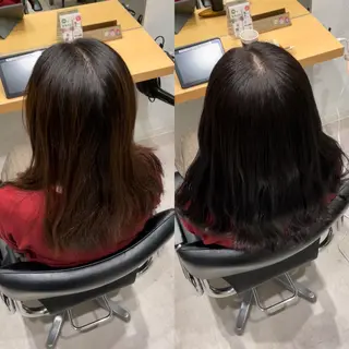 セミロング カラー 髪質改善ヘアケア 艶髪特化/上田のヘアスタイル