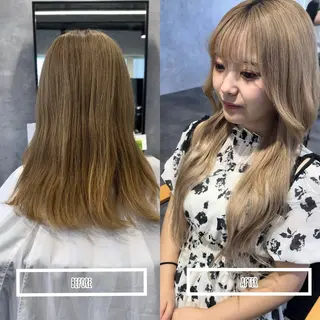 ミディアム プルエクステ/透明感 カラー✨KAZUKIのヘアスタイル