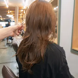 ロング 韓国レイヤー　船橋 徒歩5分/小川友美のヘアスタイル