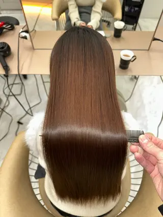 ロング 前髪/顔周り❣️ 縮毛矯正/おばかんのヘアスタイル