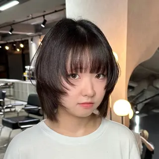 ミディアム 艶髪カラー/レイヤ ー支持No.1renのヘアスタイル