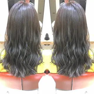 ロング カラー パーマ ヘアアレンジ エグチ アキラのヘアスタイル