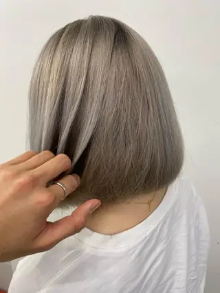 ショート カラー 最高峰ボブ/ 切りっぱなし/田野のヘアスタイル