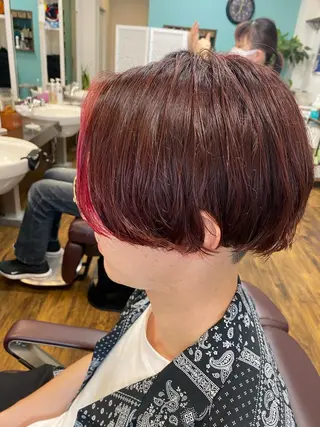 ショート カラー メンズ clomus梅田茶屋町店所属・髪質改善特化美容師 酸性ストレート近藤俊のヘアスタイル